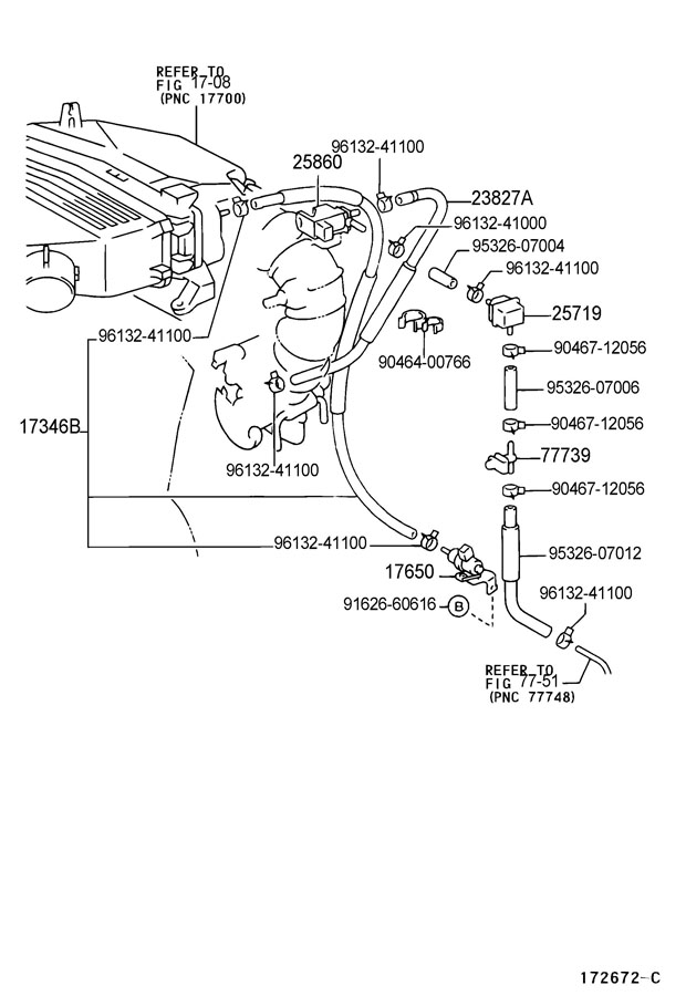 Toyota RAV 4 Valve assembly, vacuum switching, no.1. Valve, switching