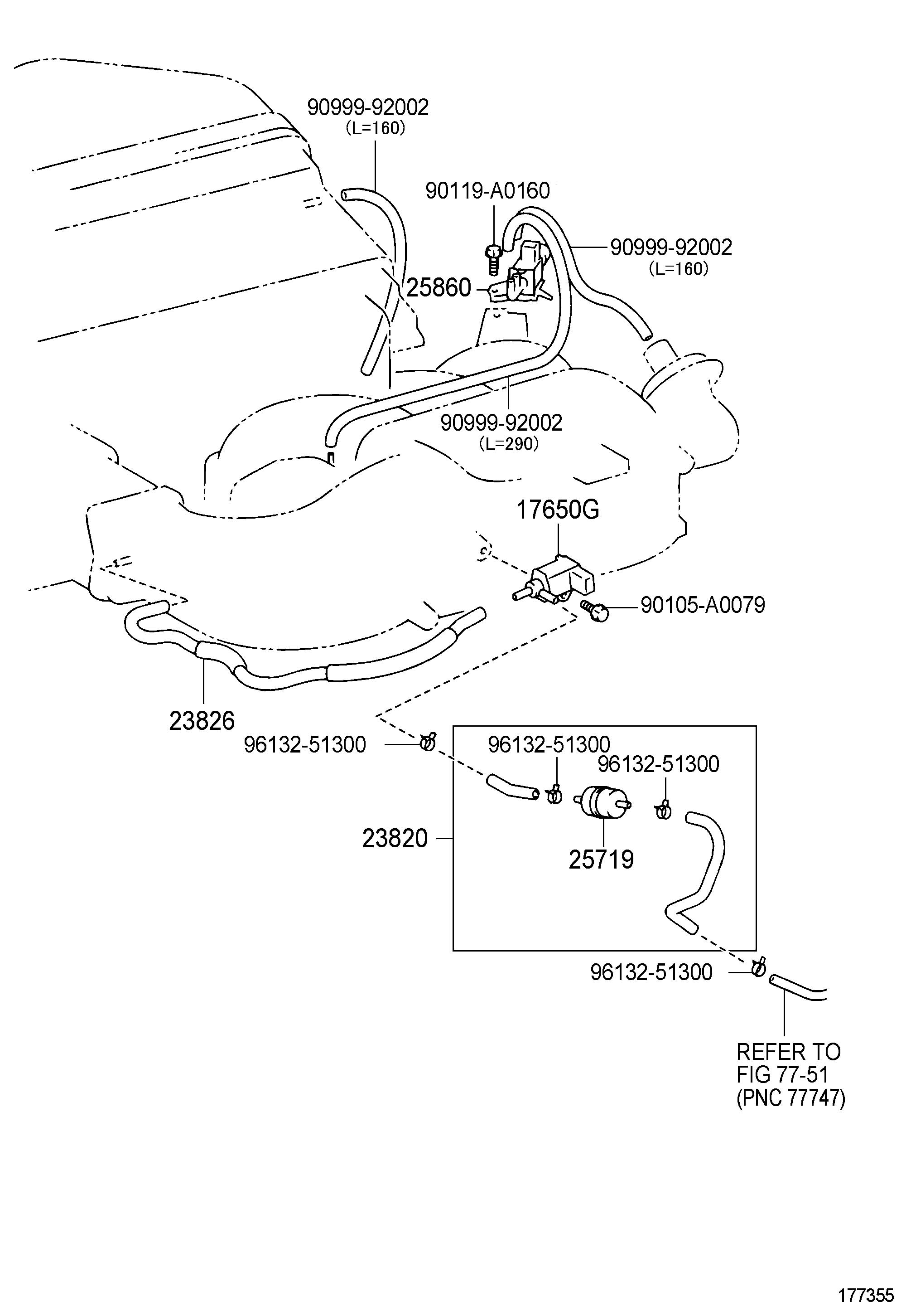 Toyota Valve assembly, vacuum switching, no.1. Valve, switching