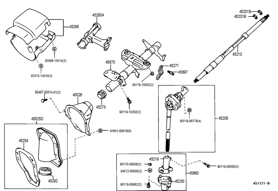 Toyota Tacoma Shaft assembly, steering intermediate, no.2. Shaft ...