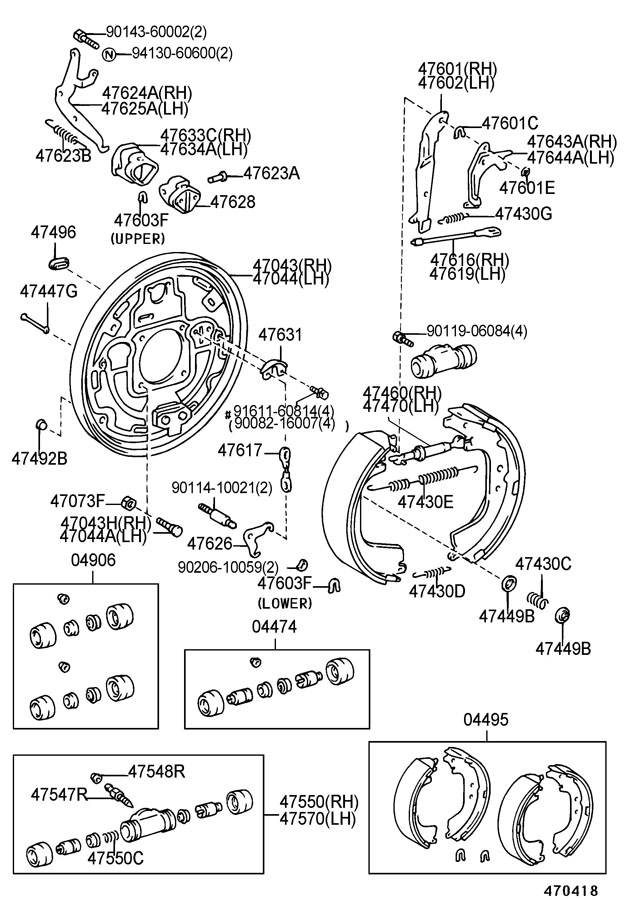 Toyota Tacoma Front Brake Diagram