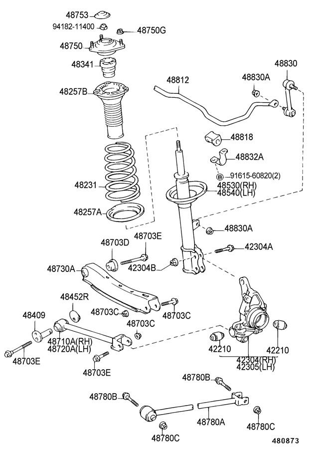 Toyota Camry Cam sub-assembly, rear suspension toe adjust. Cam ...