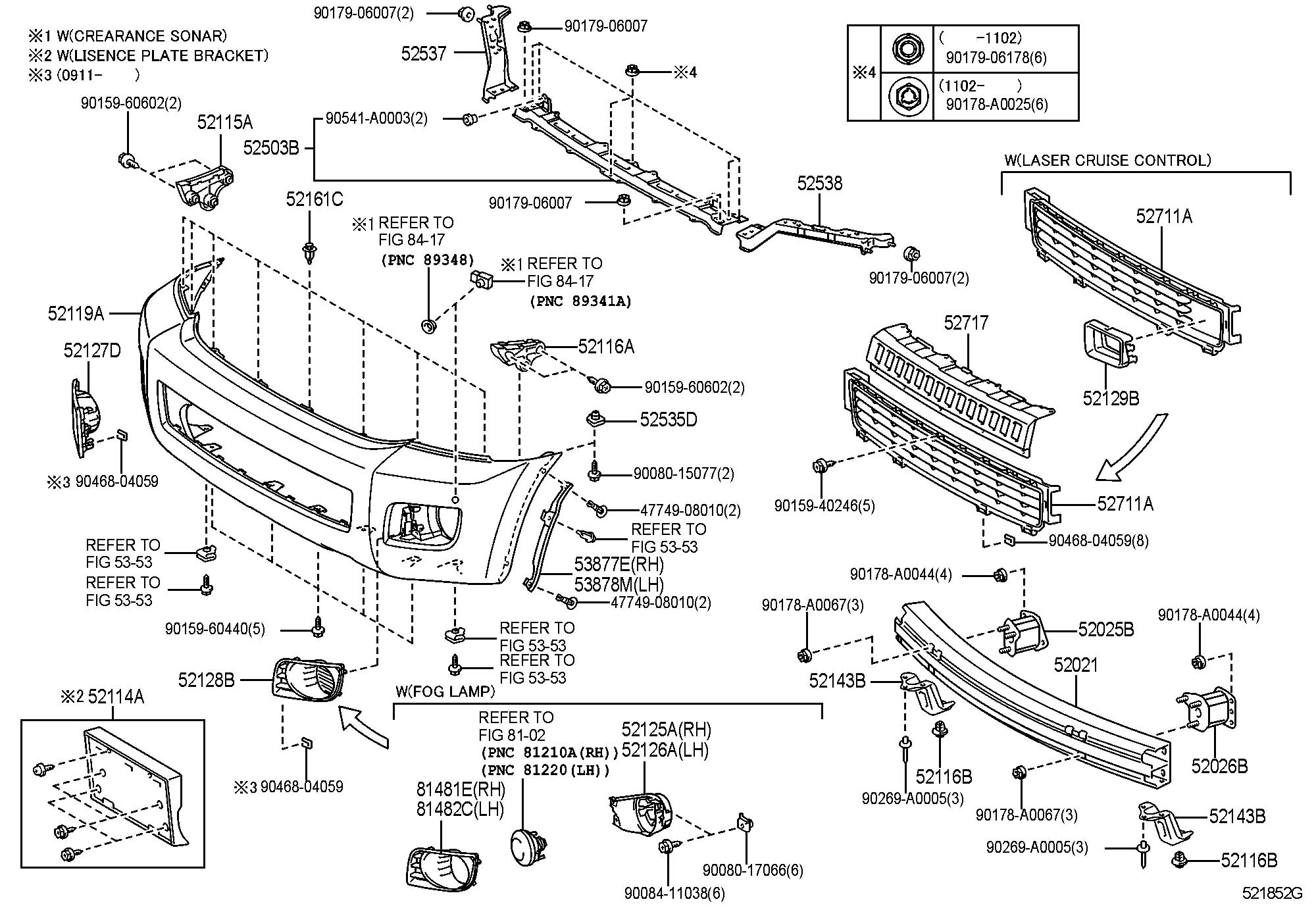 521310C040 - Toyota Reinforcement sub-assembly, front bumper