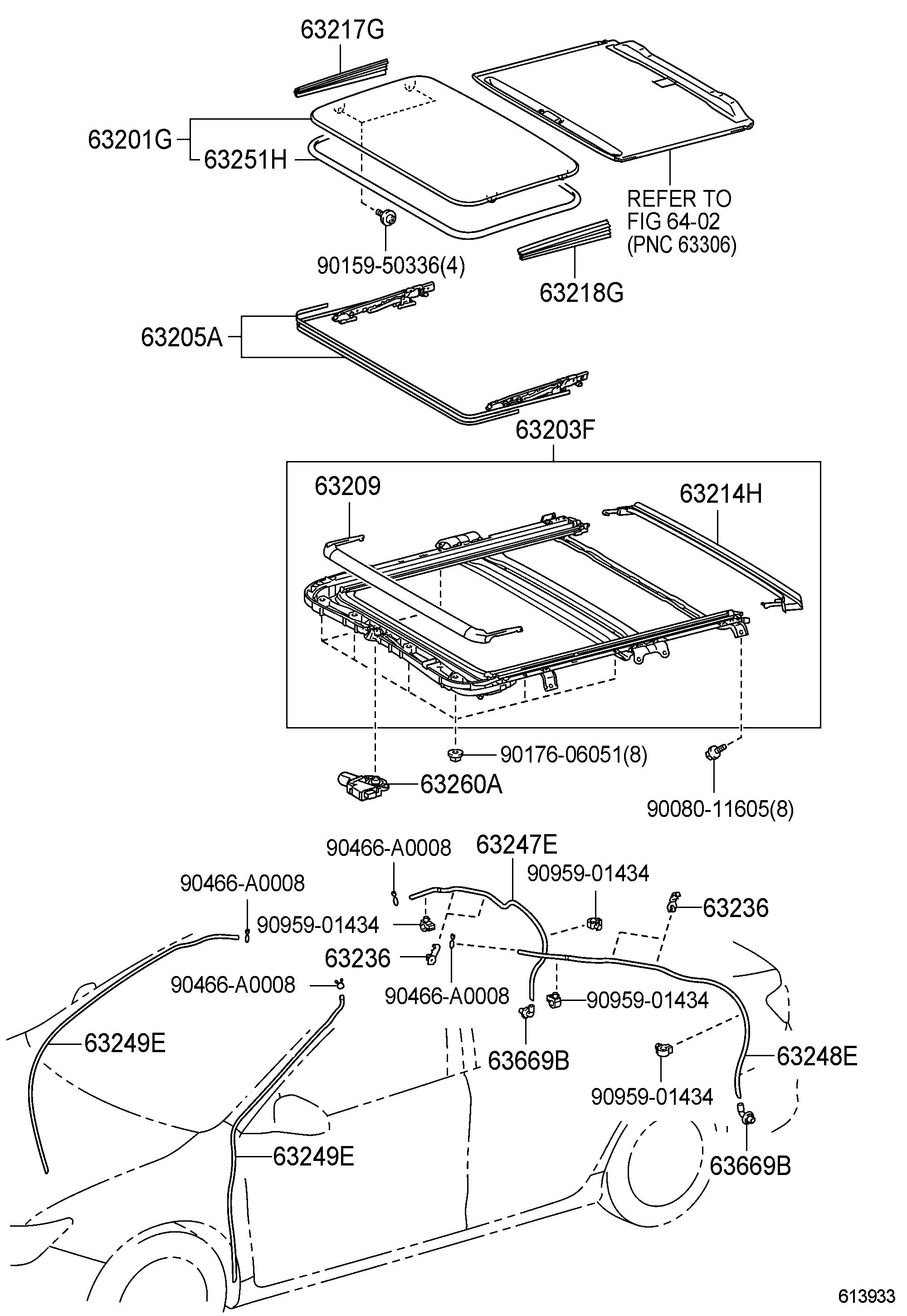 632510E010 - Toyota Weatherstrip, sliding roof | Toyota Parts Direct ...