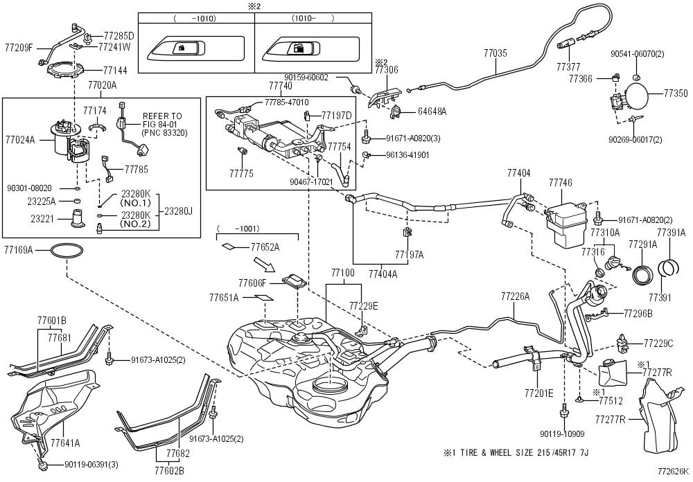 Toyota tank расход топлива