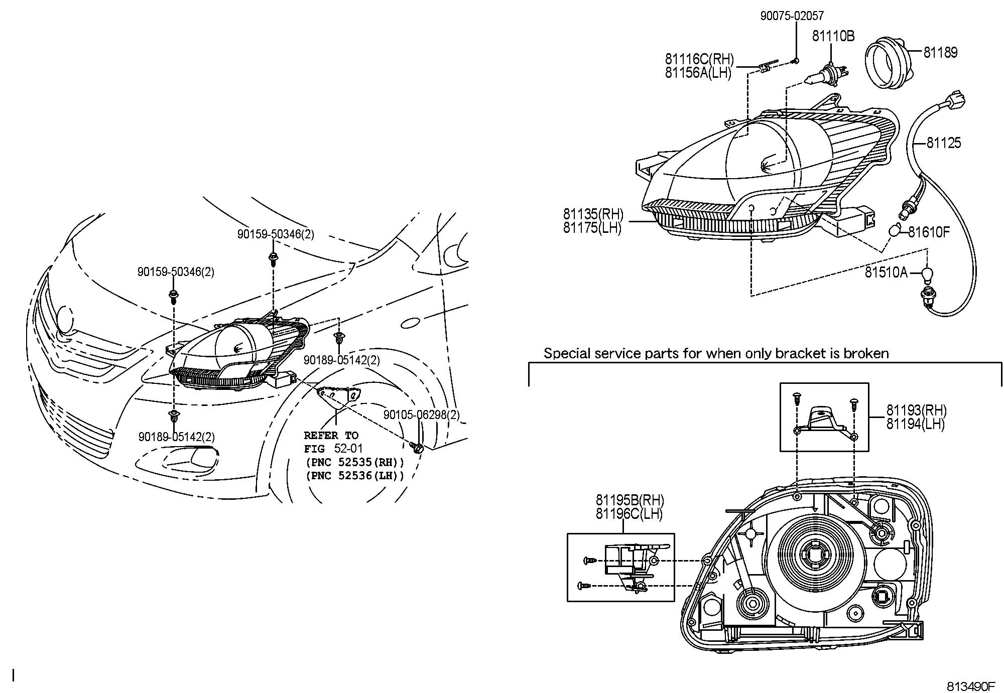 9098115012 - Toyota Bulb (for side turn signal lamp); bulb (for ...