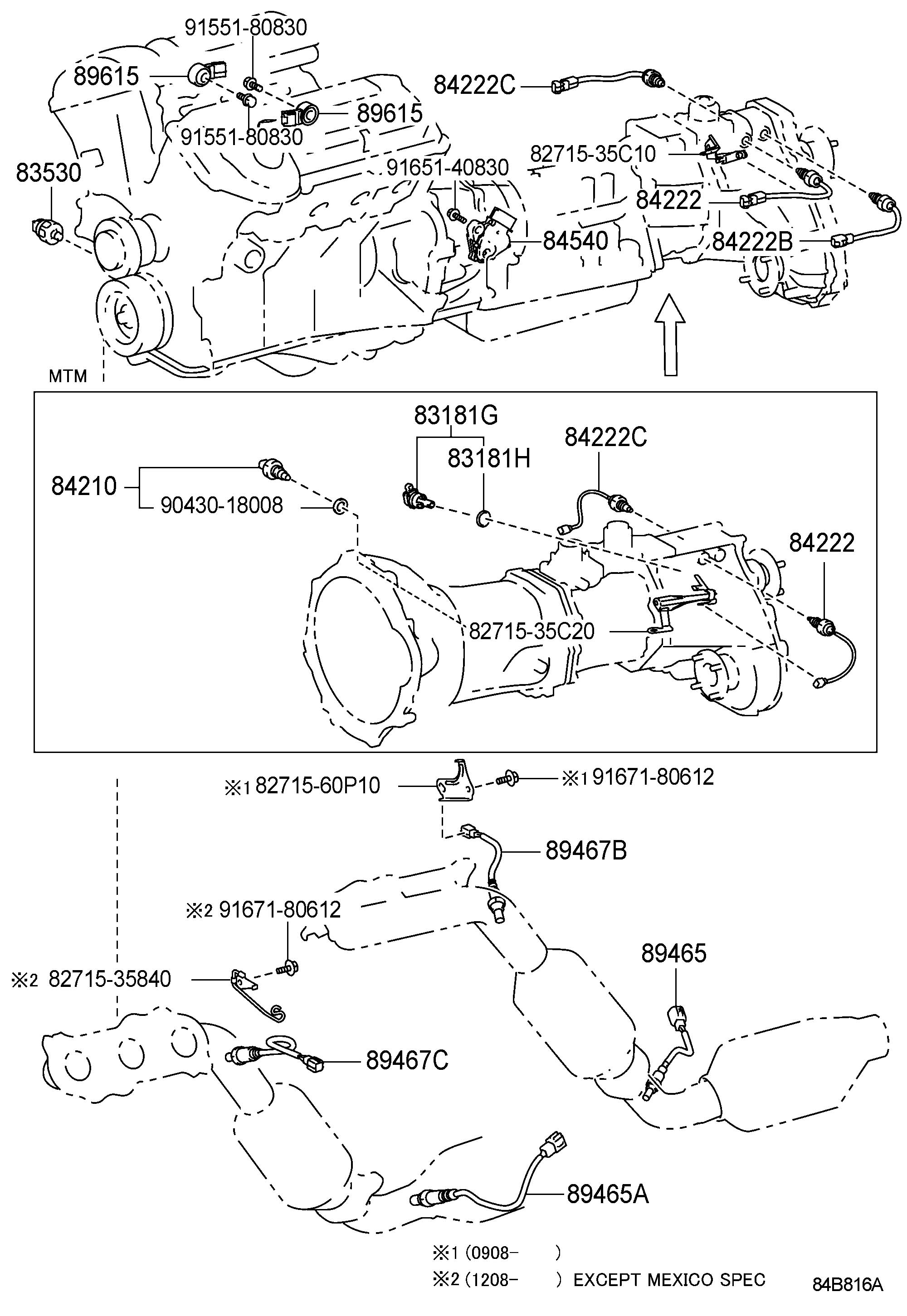 Toyota FJ Cruiser Sensor, oxygen; sensor, oxygen no.2. Sensor, oxygen