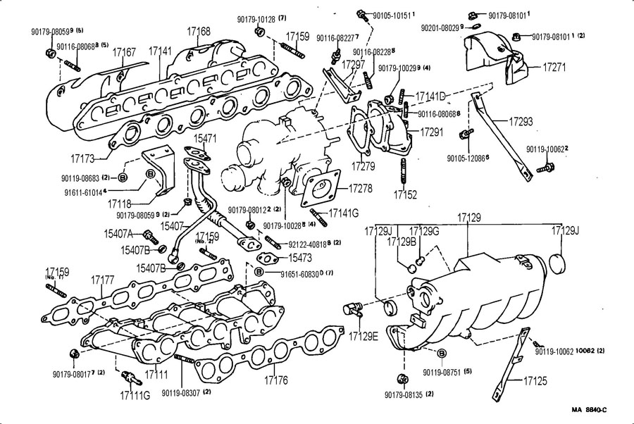 Toyota Supra Manifold, exhaust. Manifold, exhaust. Manifold, exhaust ...