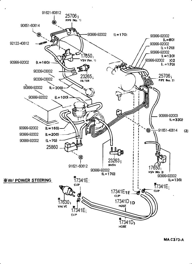 1990 Toyota Corolla Valve assembly, air control. Valve, control; no.1 ...