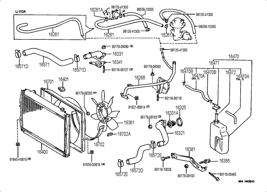 1996 Toyota T100 Engine Diagram