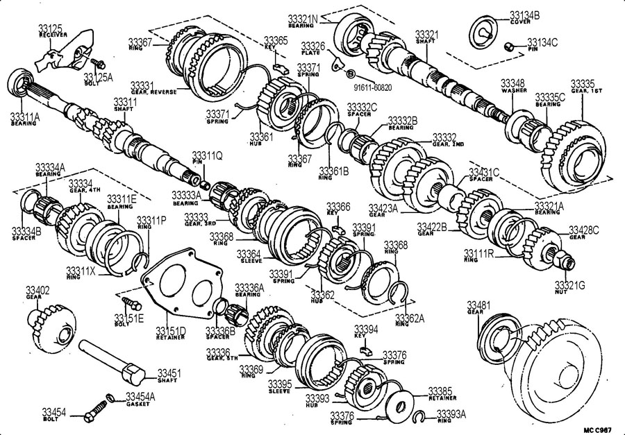 Toyota Celica Ring, Synchronizer, No.2; Ring, Synchronizer, No.3. Ring 