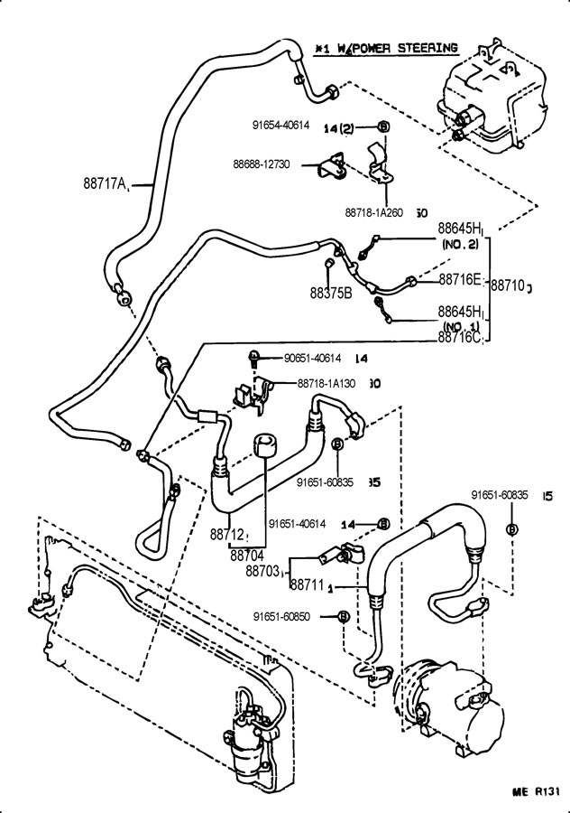 8871712410 - Toyota Pipe, cooler refrigerant suction, a. Tube, suction ...