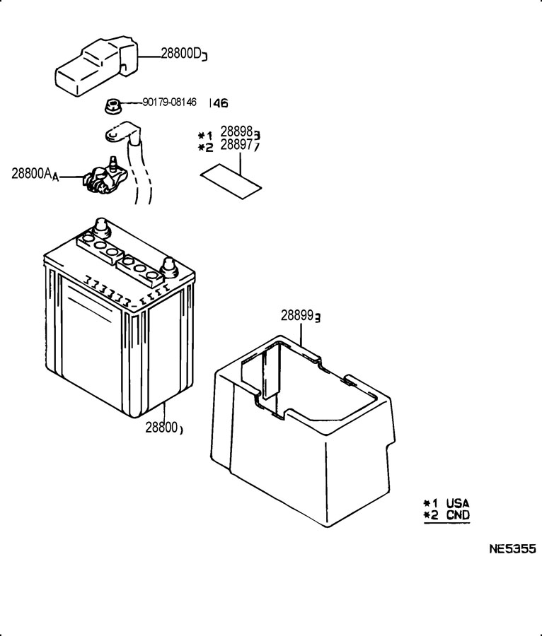 9098205035 - Toyota Terminal, battery positive. Terminal; 24v; yazaki